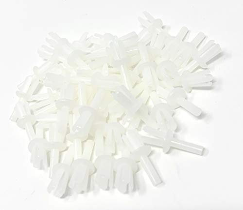 Design61 Spreiznieten Befestigung Clip 50 Stück in Natur-weiß 6 mm Loch