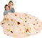 Riesige Burrito-Decke, doppelseitig, Tortilla-Decke, Erwachsenengröße, lustige Decken, Essensdecken für Erwachsene und Kinder, Burritos realistische Lebensmittel-Überwurfdecke Kinder (beige, 160 cm)