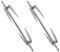 UPKOCH 2Pcs Stainless Steel Rotisserie Meat Forks BBQ Grill Rotisserie Spit Rod Barbecue Rotating Universal Rotisserie Grill System for Kitchen BBQ