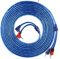 Cable de Audio, 5 Metros AUTo Car Blue Cable de Interconexión de Audio RCa Transparente Ultra Flexible