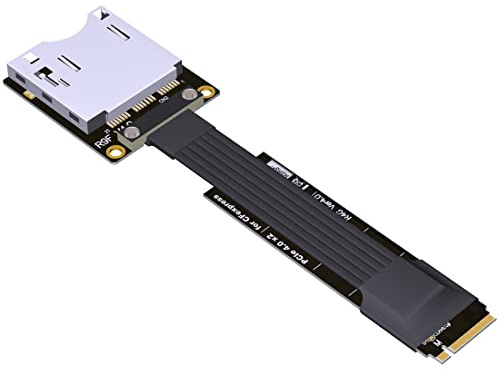 JMT CFexpress Typ B auf M.2 NVMe 2280 Key-M SSD PCIe 4.0 Verlängerungskabel, CFE-Konverter, kompatibel mit Canon R5, Nikon Z6Z7, Xbox-Speicherkartenadapter (15 cm, R49GF)