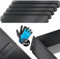 KESSER® Rasenkante Beeteinfassung Beetumrandung + Handschuhe 50m 100x14cm Beetbegrenzung Rasenbleche Mähkante Metall Palisade Schwarz