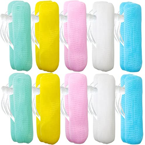 GXXMEI Lot de 20 pochettes de savon en maille exfoliante pour le nettoyage du visage, 5 couleurs