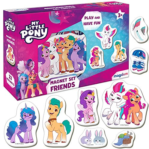 magdum My Little Pony Spielzeug - 21 GROßE Cartoon-Magnete für Kinder ab 3 Jahre