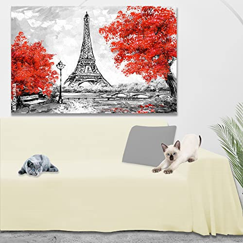 Byour3 - Sofaüberwurf 3 4 2 Sitzer Dicke Baumwolle Gemischter Sofa Cover Mehrzweck Sofabezug Auch Für Ecksofa L U Form Sofa-Couch Abdeckung Alles Abwaschbar Beständig (Elfenbein 4 Sitzer)
