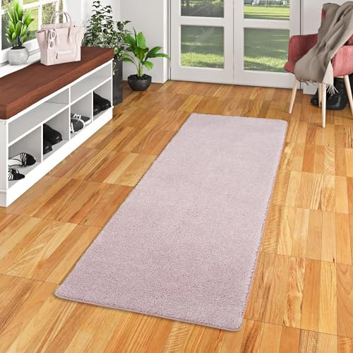 Snapstyle Hochflor Langflor Shaggy Läufer Teppich Palace Pastell Rosa in 9 Größen