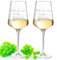 GRAVURZEILE Leonardo Puccini Verres à vin avec gravure - Design d'amour de mariage - Personnalisable avec nom et date - Cadeau de mariage, de fiançailles ou d'anniversaire - Couleur : puccini