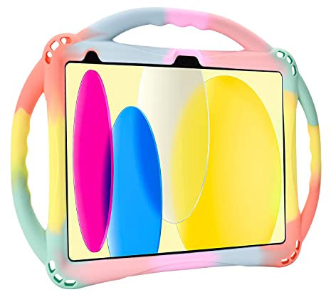 TopEsct Funda infantil para iPad (A16) de 11ª generación de 11 pulgadas 2025, iPad de 10ª generación de 11.9 pulgadas 2022, soporte integrado, funda de silicona a prueba de golpes viene con correa