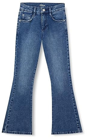 s.Oliver Junior Mädchen Jeans Hose, Flared Leg Blue 140/SLIM