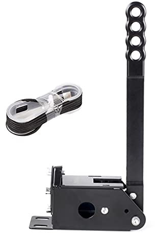 ANNX USB Handbrake,Adjustable Height,64 Bit PC Handbrake for SIM Racing Games G25/27/29 T300 T500 FANATECOSW LFS Dirt Rally(Black)