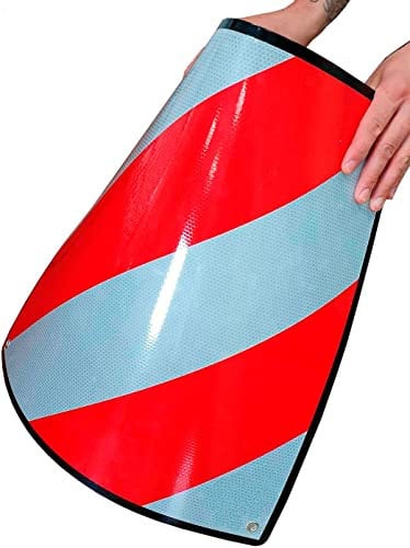 Plaque V20 ABS porte-vélos et chargement sortant. 50 x 50 cm homologuée et flexible avec protection anti-rayures
