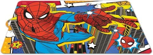 Tataway Marvel Individuelles Tischset blau und rot für Kinder aus Kunststoff Spiderman Spiderman Spiderman