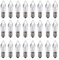 ShuoHui E10 Ersatzbirne Glühbirnen Lichter-bogen 34V AC 3W Riffelkerze Spitzkerze Warmweiß (25)