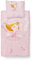 DJDEA Housse de Couette Rose 140x200 Enfant Fille - Parure de Lit 1 Personne avec Taie d'oreiller 65x65 avec Fermeture à glissière - Housse de Couette 1 Personne en Microfibre