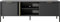 WFL GROUP Elegant Anthrazit Fernsehtische - Modern RTV - Schrank 150 200 cm - Skandinavisch Schrank mit goldenen Griffen - NOX Set - mit Hohe Schwarze Metallfüße - 153 x 40 cm - TV - Schrank 150