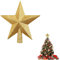 Weihnachtsbaumspitze Stern, Christbaumspitze Plastik, Christmas Tree Topper, Weihnachtsbaum Topper, Stern Baumspitze, Spitze Weihnachtsbaum, Christbaum Stern, Baumspitze Weihnachten, 20cm, Gold