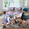 MUNOOR 3 pièces Parure de Lit 2 Personnes Adultes Loup Housse de Couette 240x260 en Microfibre Imprimé 3D Animaux De La Forêt avec Fermeture Éclair avec 2 Taies d'oreiller 50x75cm