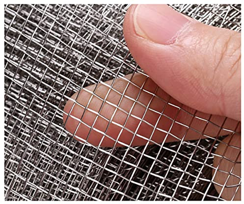 -Stainless Steel Woven Wire Mesh 8 Mesh 60 Mesh Insect Mesh Metal Filter Family Window Screen Mesh Outdoor Rodent Control Filtration Mesh Easy to Install,8 Mesh,1.2x9m