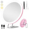 20X Vergrößerungsspiegel mit Licht 20fach, 3 Farben dimmender beleuchteter Vergrößerungsspiegel 20x wiederaufladbar großer 15cm Vergrößerungsspiegel für Makeup mit Saugnäpfen und Tischständer