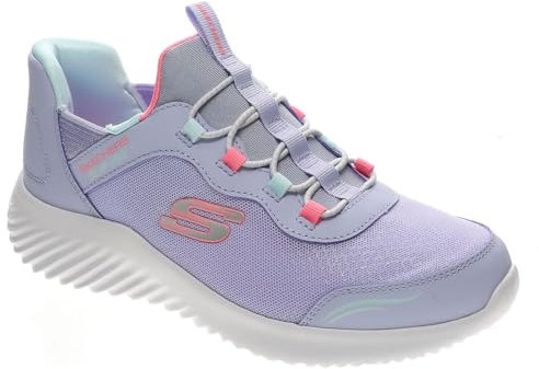 Skechers Girls Bounder Simple Cute Sneaker, Lavender, 9.5 UK Child
