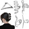 GWAWG 5pcs Clip per artigli in metallo per capelli sottili e spessi argento potente antiscivolo accessori per parrucchiere Multi - forma per donne e ragazze