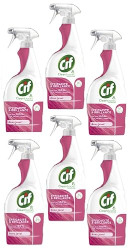 Nettoyant Ménager C I F Efficacité Brillance Avec Javel - Lot de 6 X 750 ML - Vendu Par Lot