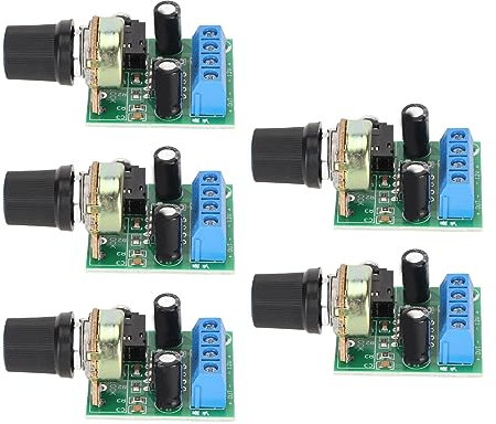 LM386 Mini Power Amplifier Board, 5PCS 0.5W-10W DC 3V-12V Small Amplifier Module for Speaker