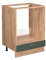 Vicco Meuble pour Four Fame-Line, Vert Or Campagne/Chêne de Force doré, 60 cm, PT Chêne