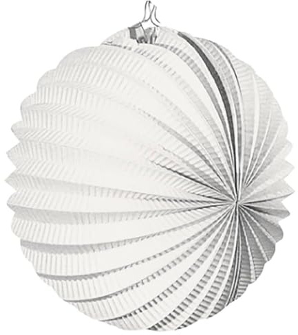 Weiße Laternen | 22 cm Durchmesser | Packung mit 12 Lampions für die Messe | Echte Lampions sind sofort einsatzbereit | Nexum Market