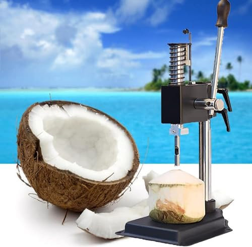 Machine d'ouverture de noix de coco, machine manuelle d'ouverture de trou de noix de coco, outil d'ouverture de noix de coco de bureau for les boissons de plage - parfait for la noix de coco décortiqu