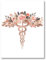 Teweakt Herz Stethoskop EKG Blume medizinische Poster und Drucke Kardiologe Büro Wandkunst Bilder Leinwand Gemälde Dekor Arzt Geschenk(PB2506,A5 15x21 cm No Frame)