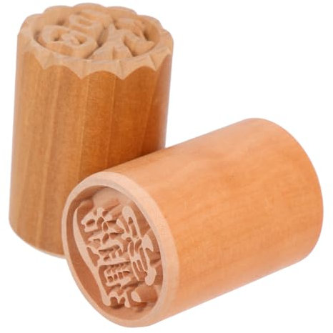 GREENADSCAPE 2pièces Stampin Bois Pour Pâtisserie Emporte Motifs Pour Gâteau De Lune Et Pâtisseries Traditionnelles Fête Mi-automne