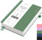EMSHOI Notizbuch A5 Kariert, Spiral Notizblock mit 300 Seiten / 150 Blatt, 100gsm Kariert Papier zum Schreiben, PVC Hardcover, für Schule, Arbeit, Zeichnen, Reisetagebuch, 14.5 × 21 cm -Tintengrün