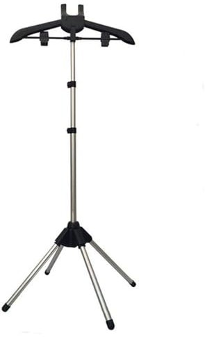 wenxinxuelan Iron Steam Stand; Foldable Garment Clothes Drying Rack; Handheld Garment Steamer Rack; Height Adjustable Standing Garment Hanger; Steam Ironing Machine Accessories Bracket (Black)