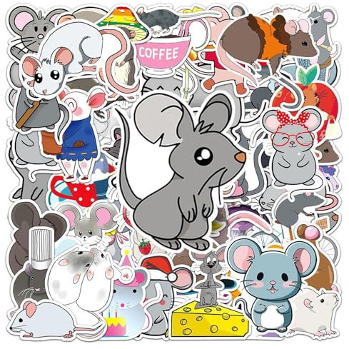 QFEHTHSK 100 Stück Cartoon-Maus-Aufkleber, Süße Kinderaufkleber, Kreative Graffiti-Aufkleber, Können Zum Dekorieren Von Gepäck, Sammelalben, Fahrrädern Usw. Verwendet Werden.