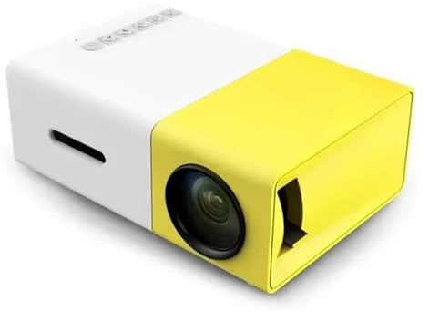 hnkhpkl Mini LED Projector Yg300 Upgraded Version 1000 Lumen 320x240P HDMI-compatible USB Audio Home Media Player Beamer(Yellow)