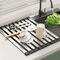 GYUPXYH Abdeckung Spülbecken Dish Drainer Rack 55x32.5cm Edelstahl Faltbare Geschirrabtropfgestell für Spülbecken Geschirr Spülbecken Abdeckung Spüle Zubehör