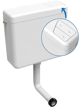 kör4u Spülkasten mit 2-Mengen-Spülung, 6/9 Liter, weiß – Wassersparend, universell kompatibel, inkl. Füllventil & Zubehör für einfache Montage