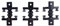 Lego® Eisenbahn Kupplung & Puffer mit Magnet – 6 Stück (3 Paar) in Schwarz – Baue kreative Züge und Waggons!