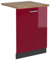 Vicco Tapa del lavavajillas R-Line, Rojo Burdeos Alto Brillo, 60 cm, ET Roble