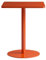 Quadratischer Bartisch auf Barhöhe, hohe Cocktailtische mit Metallfuß, Indoor und Outdoor, Bistro-Pub-Tisch zum Essen, Bistrocafé zu Hause (D70xH73cm (D27,5 xH28,7), Orange)