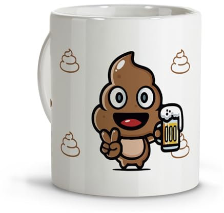 Tazza di tè in ceramica originale. Tazze originali da regalare. Regali originali per donna. Tazze con frasi divertenti. Regalo amico compleanno. Bangles Ingraçadas Tazza geek. Emoji cacca. Tazza cacca