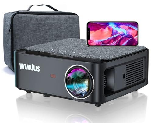 4K WiFi Bluetooth Projector, WiMiUS k1 Full HD 1080P Support 4K 4D Trapezoidal Correction Zoom Function Home Theater Projector for PPT/iOS/Android/TV (Refurbished)