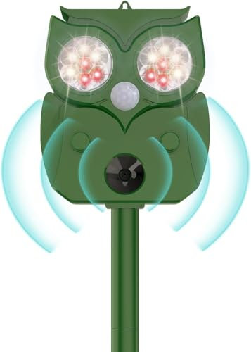 Katzenschreck Ultraschall 1 Stück, 5 Vertreibungsmodi, zur Vertreibung von streunenden Katzen, Tauben und Anderen Tieren