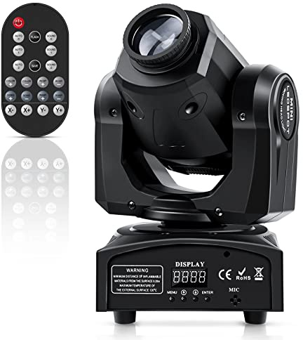 4PCS 50W Moving Head Bühnenlicht Lichteffekt 8 Muster 8 Farben Partylicht mit Fernbedienung 9/11 Kanäle Gobo LED Strahler dmx512 für DJ Bar Club Disco