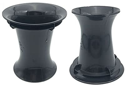 Port Subwoofer Bass para tubo invertido 99 mm x 82 mm, color negro, juego de 2 unidades