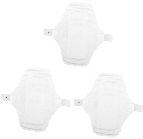 Warmhm 3 Stück-pack Damenbinden aus Baumwolle Wiederverwendbar mit Verstecktem Knopf 18cm Atmungsaktiv und Auslaufsicher für Sichere Menstruation