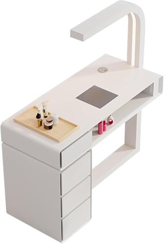 Wooden Nail Artist Manicure Table with Dust Collector for Salon Spa and Home Beauty Workstation