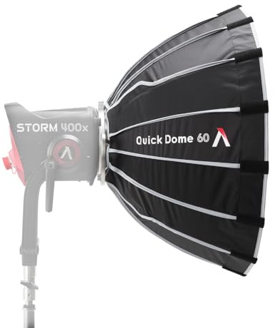 Aputure Quick Dome 60 runde Bowens-Halterung, 61 cm Softbox | Tragetasche, Lichtsteuerungsgitter, Entriegelungsdesign