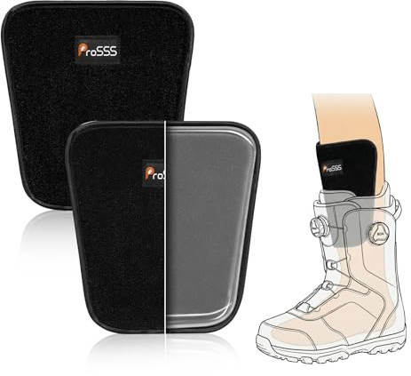 ProSSS Snowboard Shin Pads – GEL Shin Guards for Ski Boot Liner – Shock-Absorbing Fixed Size Shin Protectors – Anti Shin Bang Ski Pads – 2 Pcs Adults (5.91 x 6.3)